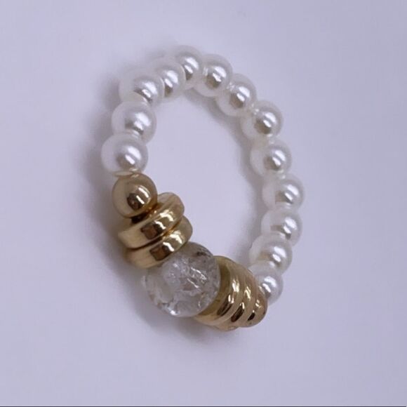 NWT Wool + Pepper Co. Beaded Stackable Ring - Picture 3 of 5